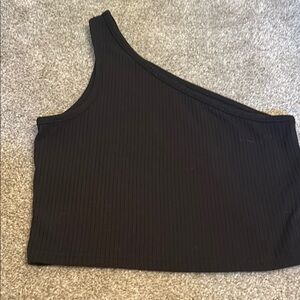 Black one shoulder tank tops